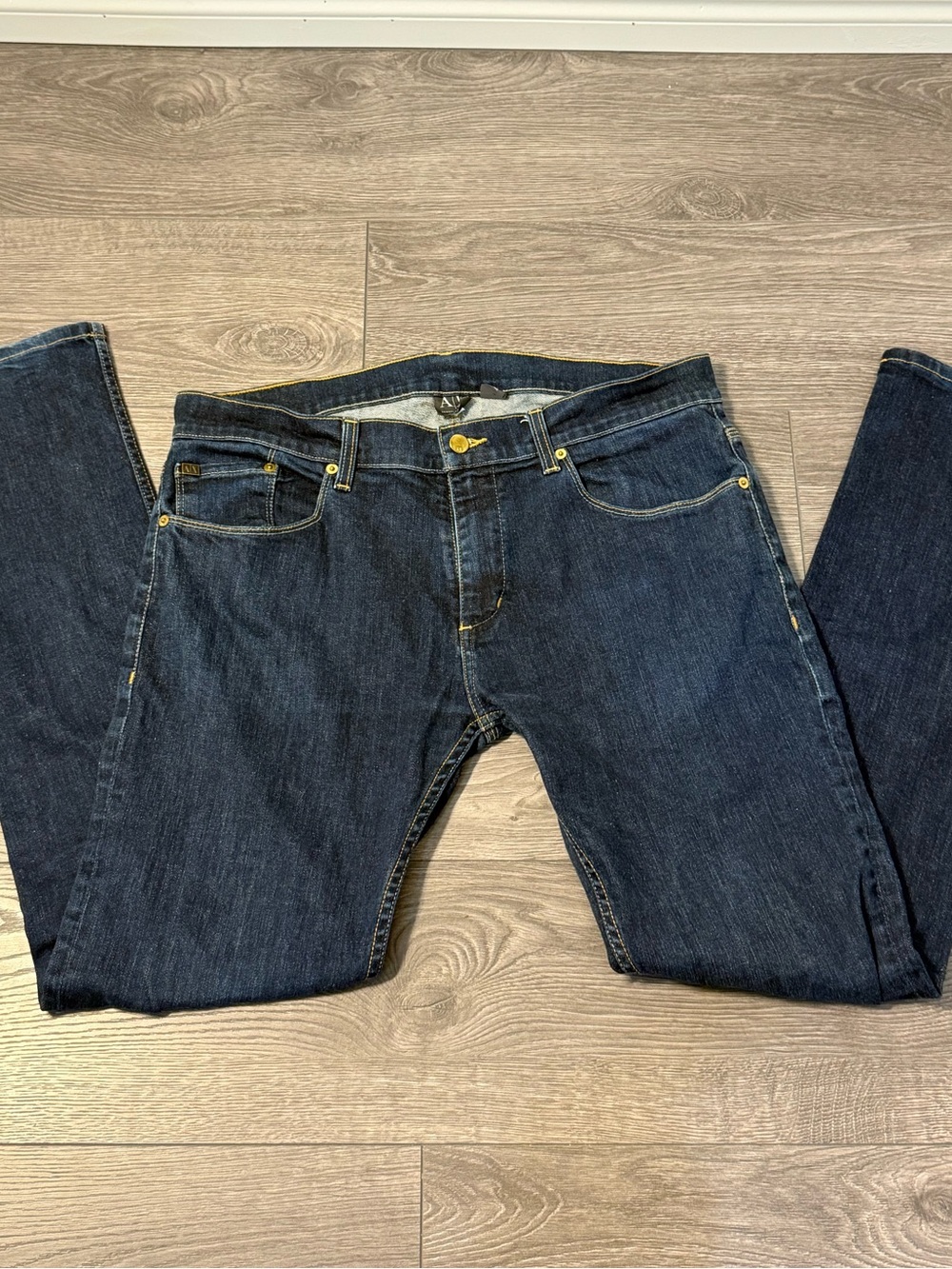 Armani exchange Men's Dark Blue Denim Jeans - Classic Slim Fit